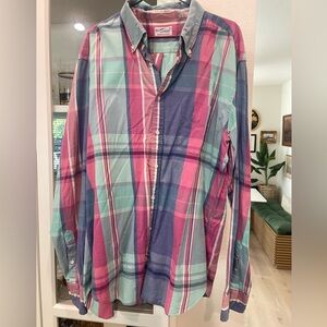 Gant Rugger India Madras 100% Cotton Plaid Shirt XL